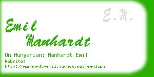 emil manhardt business card